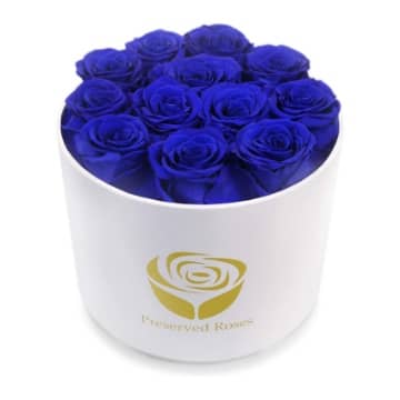 caka redonda rosas azules preservadas comprar