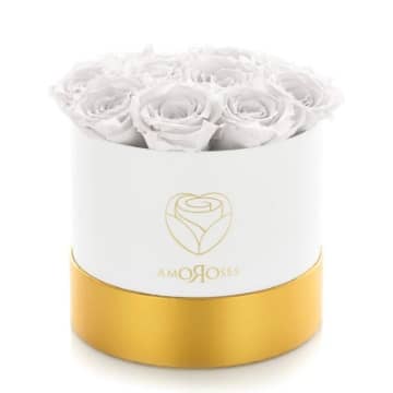 rosas preservadas blancas caja