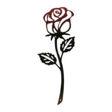 rosa de hierro forjado para pared