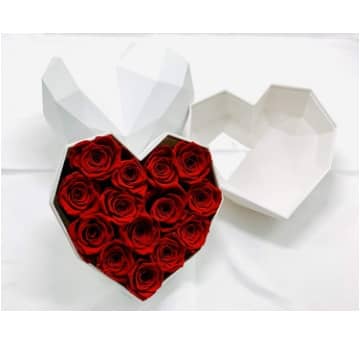 rosas preservadas caja corazon comprar
