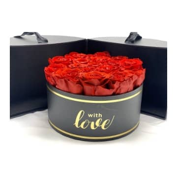 caja regalo rosas rojas naturales preservadas