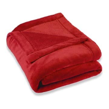 manta sofa roja